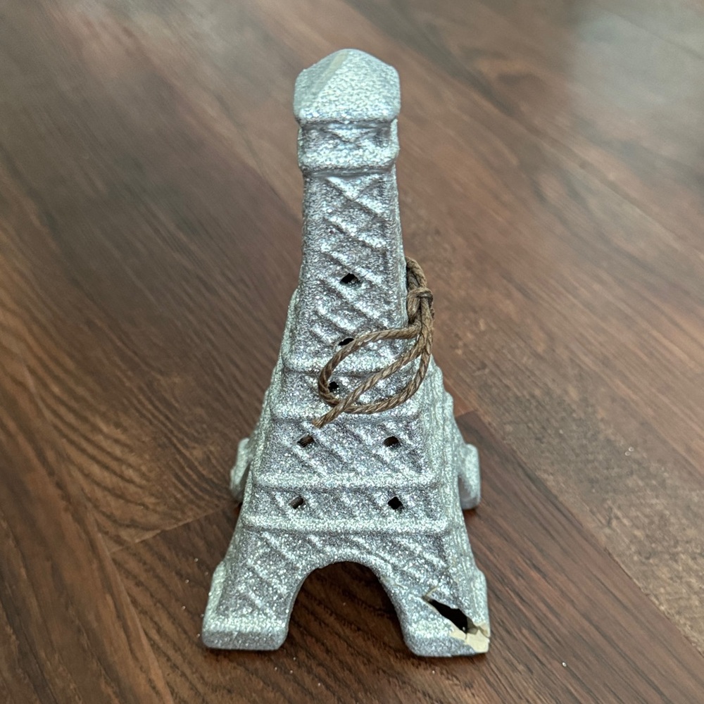 Paris Eiffel Tower Decor Size OS Color Silver Glitter